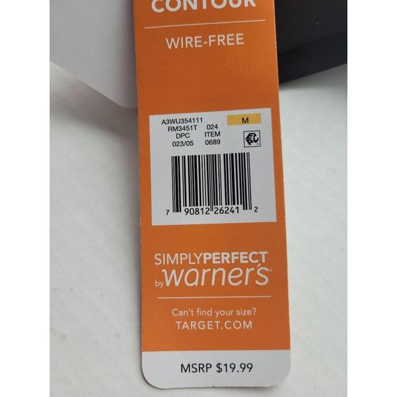 Simply Perfect by Warner's Wirefree Bra Black M - Picture 7 of 8